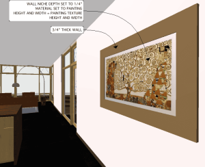WALL:NICHE:MATERIAL - FRAME:PAINTING